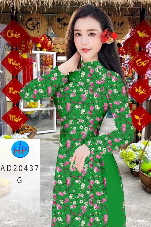 Vải Áo Dài Hoa Nhí kiểu mới AD 20437 42 Vải Áo Dài Hoa Nhí kiểu mới AD 20437