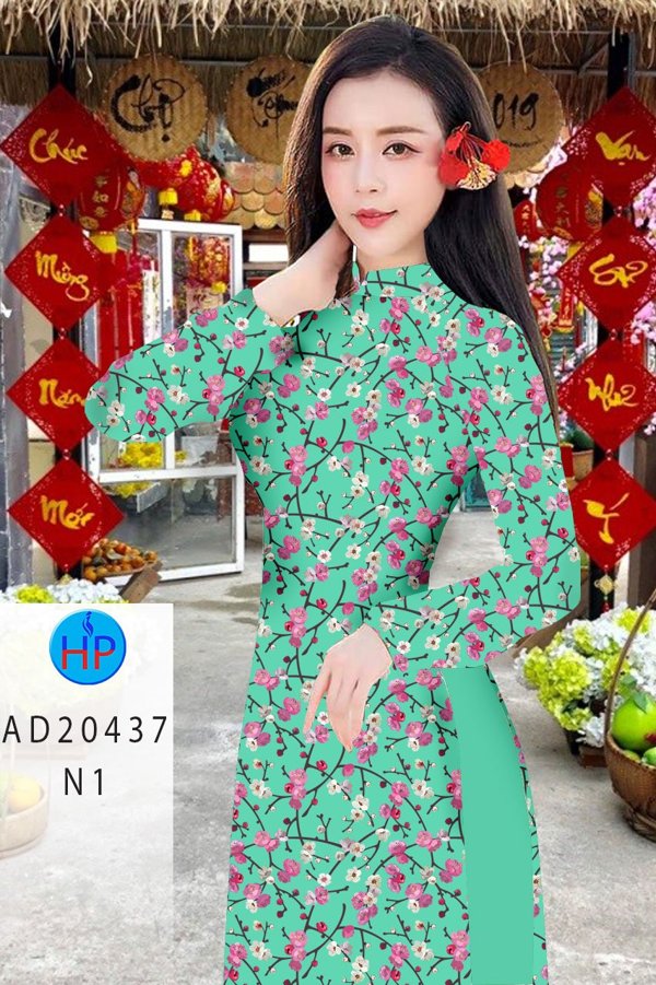 Vải Áo Dài Hoa Nhí kiểu mới AD 20437 39 Vải Áo Dài Hoa Nhí kiểu mới AD 20437