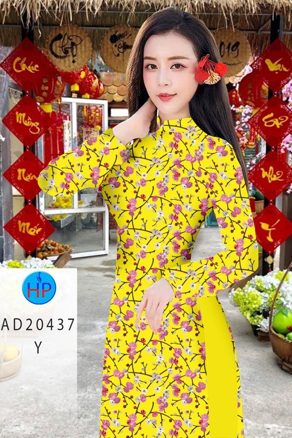 Vải Áo Dài Hoa Nhí kiểu mới AD 20437 43 Vải Áo Dài Hoa Nhí kiểu mới AD 20437