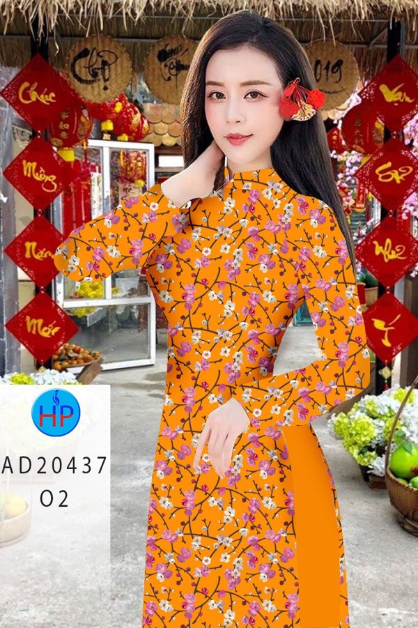 Vải Áo Dài Hoa Nhí kiểu mới AD 20437 46 Vải Áo Dài Hoa Nhí kiểu mới AD 20437