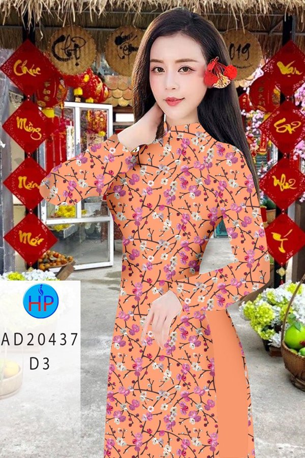 Vải Áo Dài Hoa Nhí kiểu mới AD 20437 51 Vải Áo Dài Hoa Nhí kiểu mới AD 20437