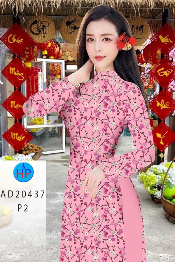 Vải Áo Dài Hoa Nhí kiểu mới AD 20437 52 Vải Áo Dài Hoa Nhí kiểu mới AD 20437