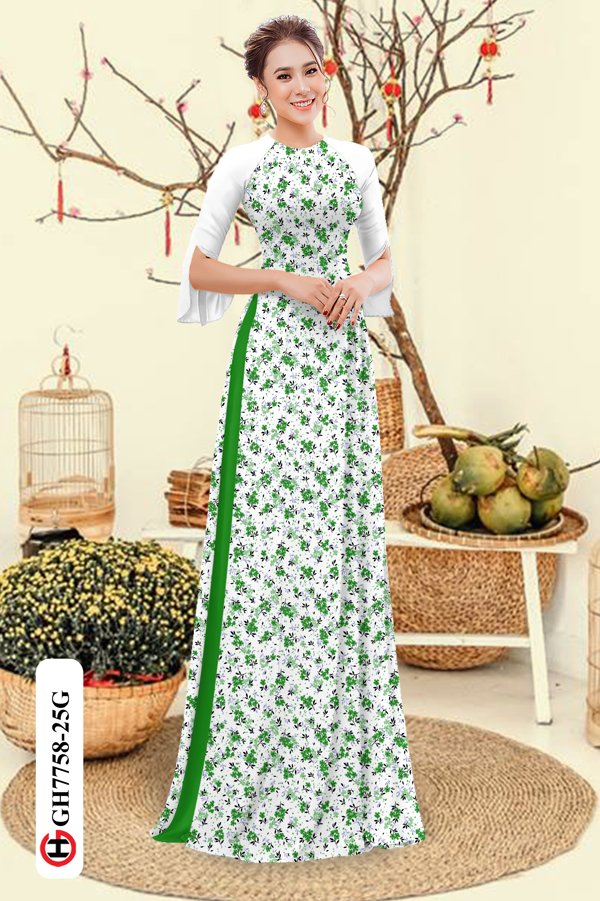 Vải Áo Dài Hoa Nhí mới ra AD GH7758 31 Vải Áo Dài Hoa Nhí mới ra AD GH7758