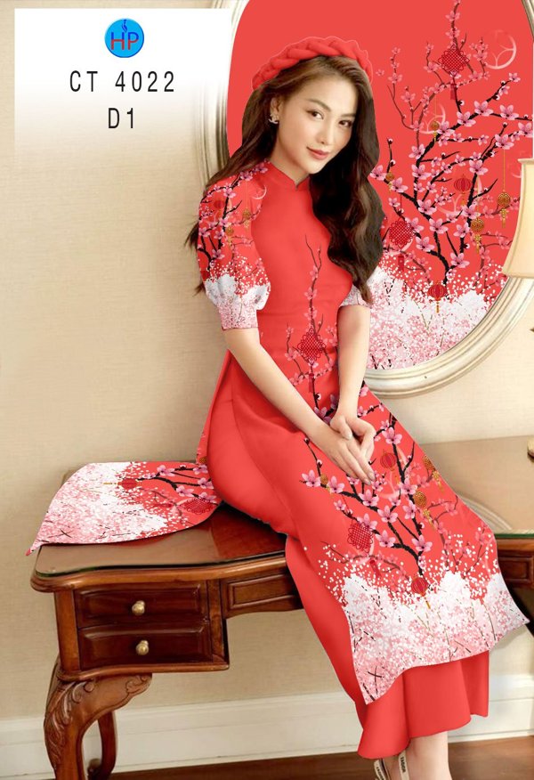 Vải Áo Dài Hoa Đào mới ra AD CT4022