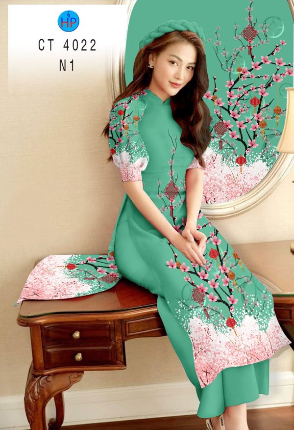 Vải Áo Dài Hoa Đào mới ra AD CT4022