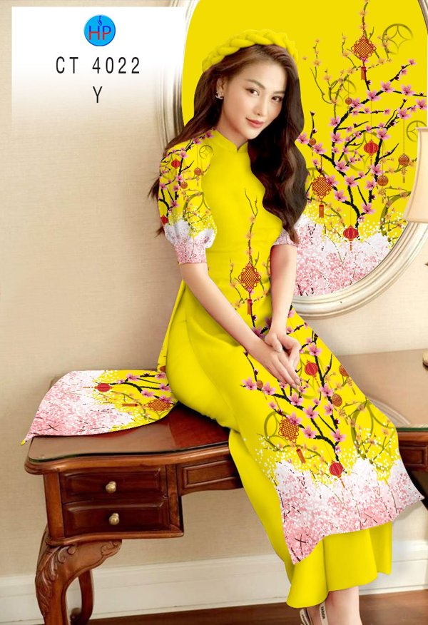 Vải Áo Dài Hoa Đào mới ra AD CT4022