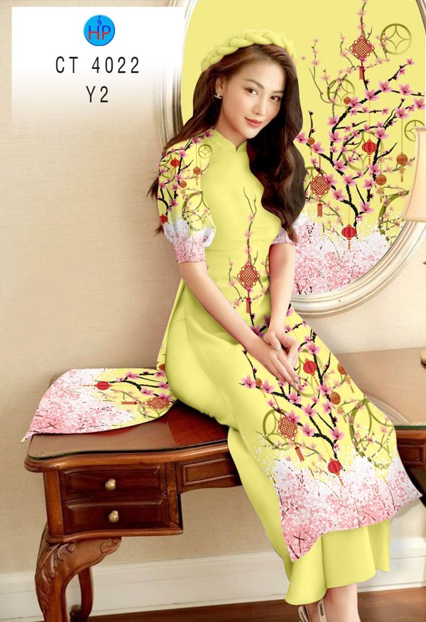 Vải Áo Dài Hoa Đào mới ra AD CT4022
