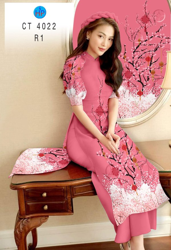 Vải Áo Dài Hoa Đào mới ra AD CT4022