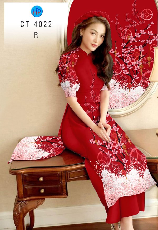 Vải Áo Dài Hoa Đào mới ra AD CT4022