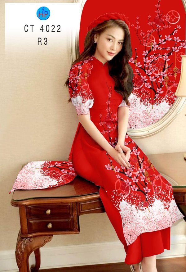 Vải Áo Dài Hoa Đào mới ra AD CT4022
