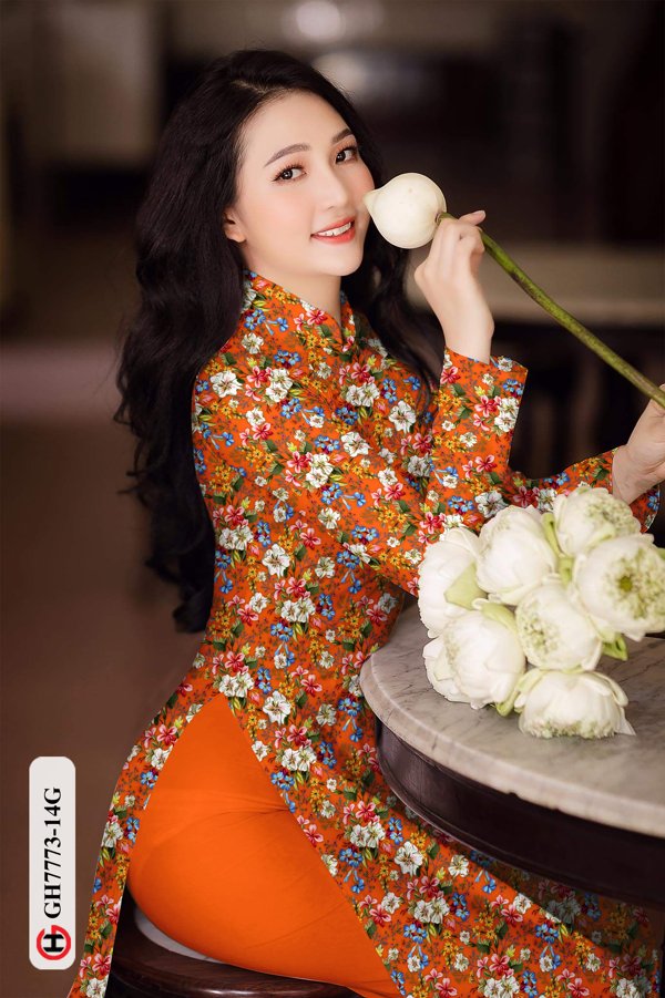Vải Áo Dài Hoa Đều mới ra AD AD GH7773 34 Vải Áo Dài Hoa Đều mới ra AD AD GH7773