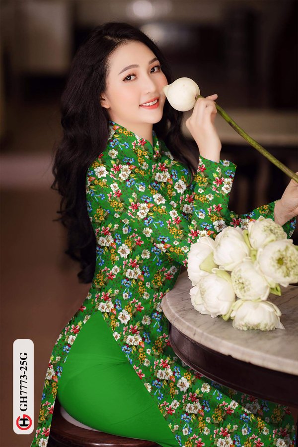 Vải Áo Dài Hoa Đều mới ra AD AD GH7773 32 Vải Áo Dài Hoa Đều mới ra AD AD GH7773