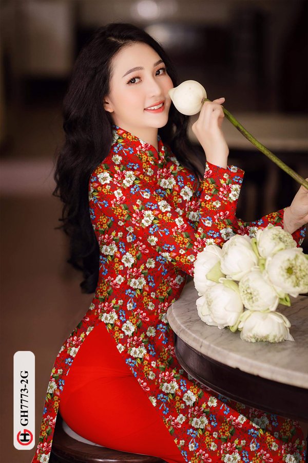 Vải Áo Dài Hoa Đều mới ra AD AD GH7773 35 Vải Áo Dài Hoa Đều mới ra AD AD GH7773