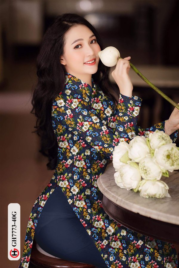 Vải Áo Dài Hoa Đều mới ra AD AD GH7773 36 Vải Áo Dài Hoa Đều mới ra AD AD GH7773