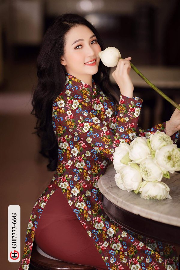 Vải Áo Dài Hoa Đều mới ra AD AD GH7773 37 Vải Áo Dài Hoa Đều mới ra AD AD GH7773