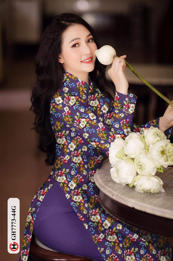 Vải Áo Dài Hoa Đều mới ra AD AD GH7773 39 Vải Áo Dài Hoa Đều mới ra AD AD GH7773