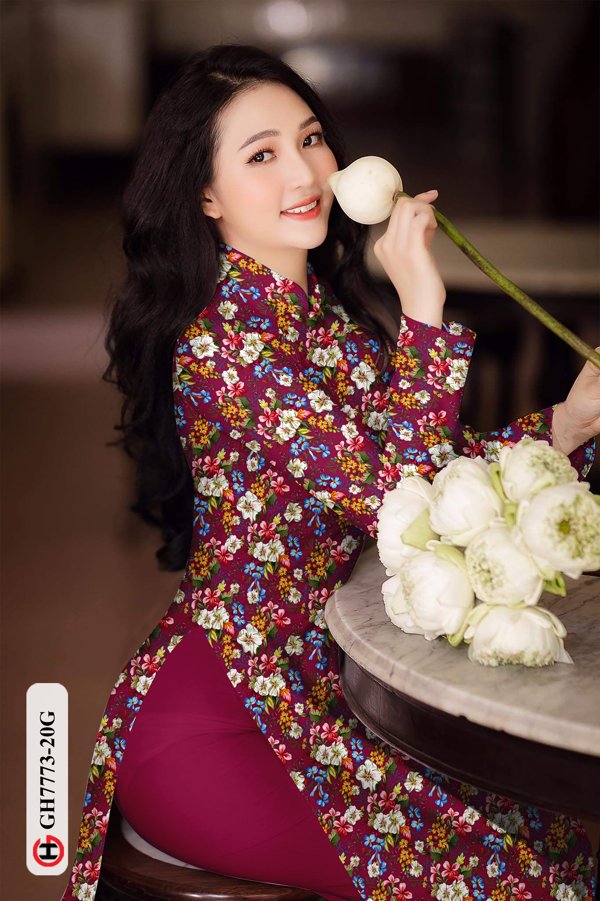 Vải Áo Dài Hoa Đều mới ra AD AD GH7773 41 Vải Áo Dài Hoa Đều mới ra AD AD GH7773