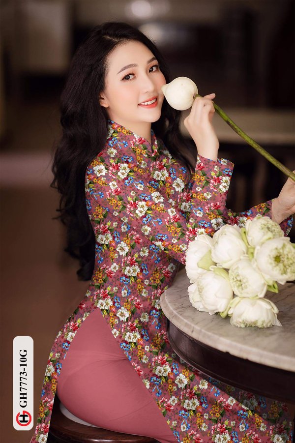 Vải Áo Dài Hoa Đều mới ra AD AD GH7773 43 Vải Áo Dài Hoa Đều mới ra AD AD GH7773