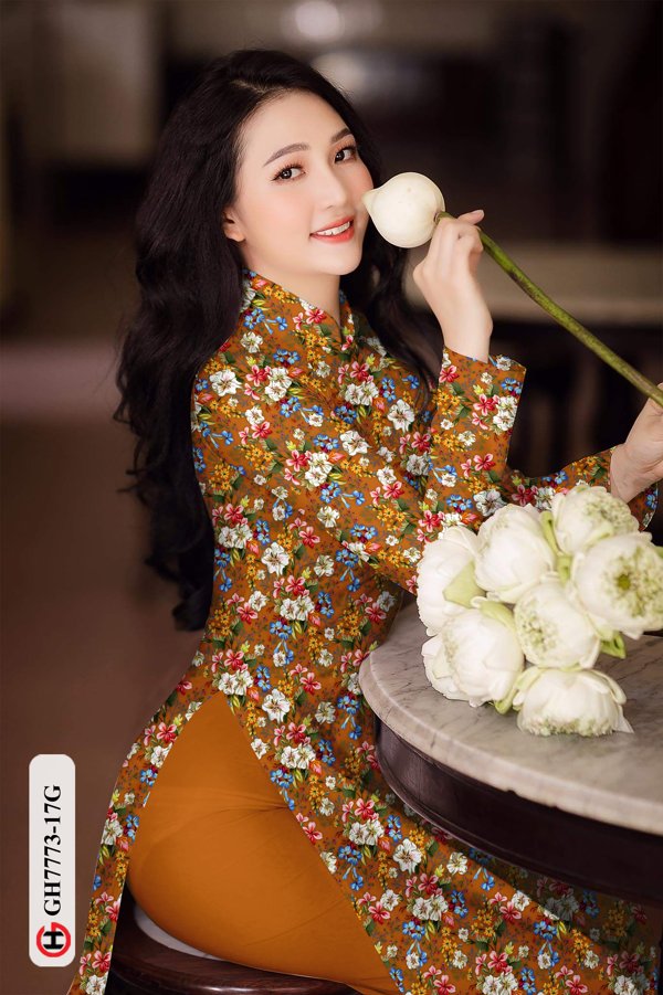 Vải Áo Dài Hoa Đều mới ra AD AD GH7773 42 Vải Áo Dài Hoa Đều mới ra AD AD GH7773