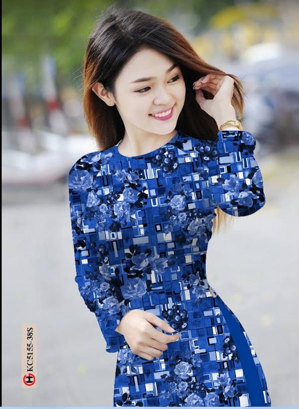 Vải Áo Dài Hoa Đều mới ra AD KC5155 40 Vải Áo Dài Hoa Đều mới ra AD KC5155