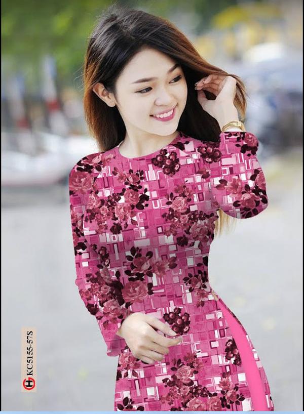 Vải Áo Dài Hoa Đều mới ra AD KC5155 39 Vải Áo Dài Hoa Đều mới ra AD KC5155
