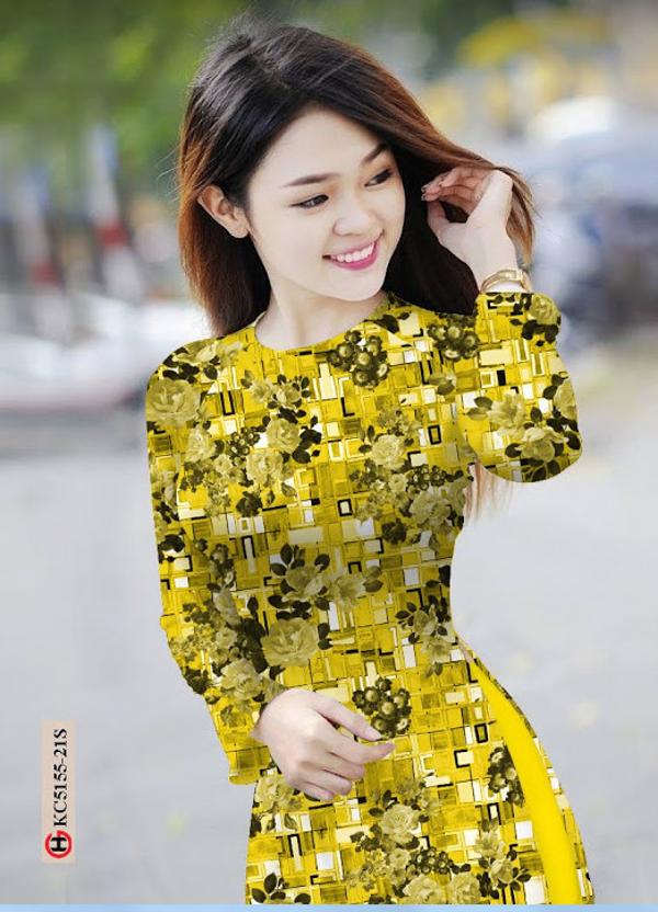 Vải Áo Dài Hoa Đều mới ra AD KC5155 43 Vải Áo Dài Hoa Đều mới ra AD KC5155
