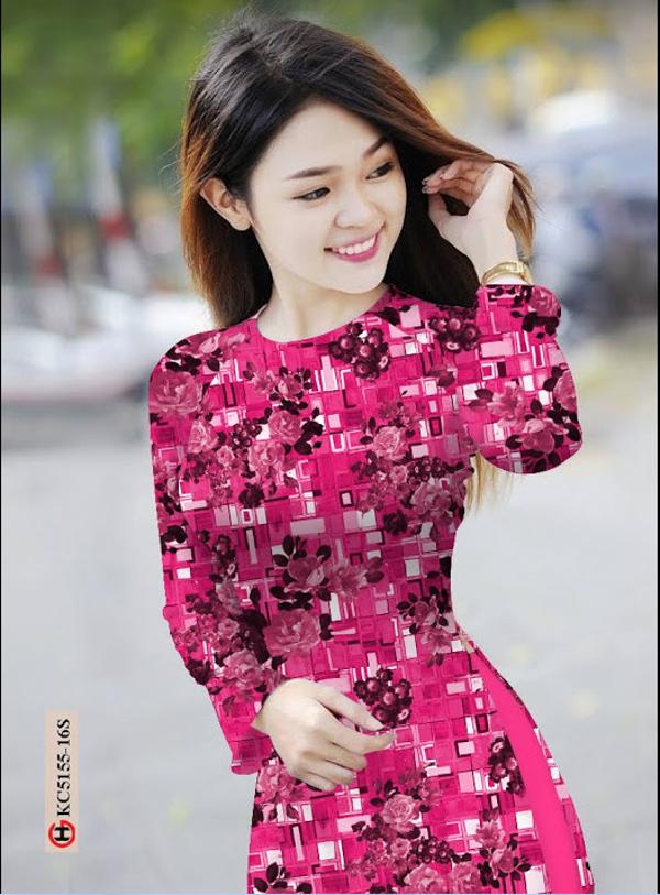 Vải Áo Dài Hoa Đều mới ra AD KC5155 44 Vải Áo Dài Hoa Đều mới ra AD KC5155