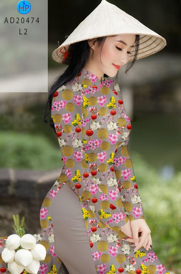 Vải Áo Dài Hoa Đều thiết kế 2020 AD 20474