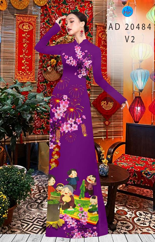 Vải Áo Dài Đón Tết kiểu mới AD 20484 40 Vải Áo Dài Đón Tết kiểu mới AD 20484