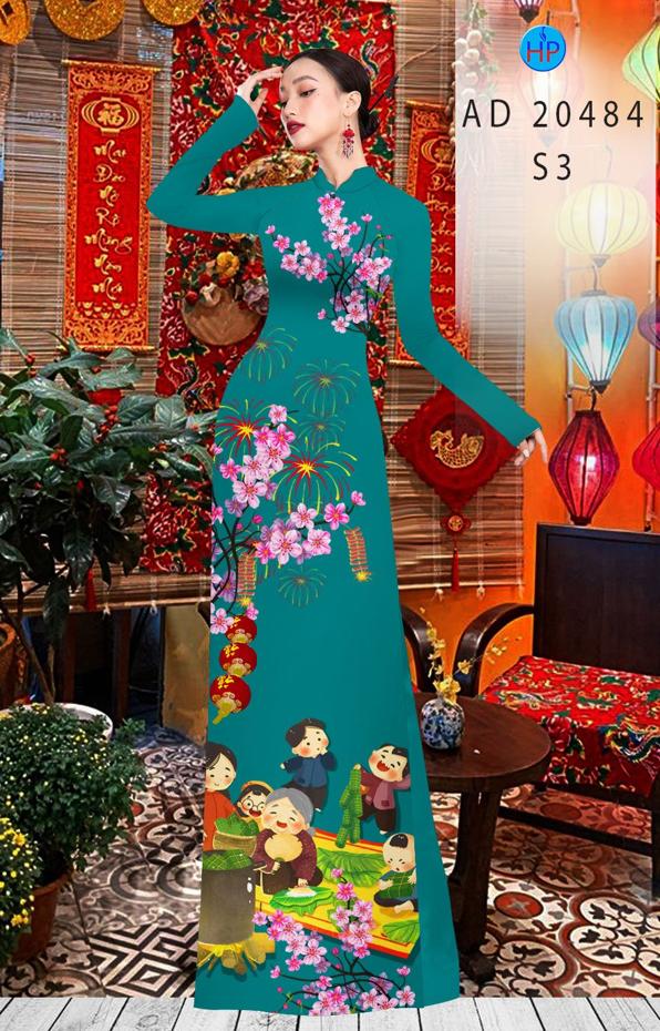 Vải Áo Dài Đón Tết kiểu mới AD 20484 45 Vải Áo Dài Đón Tết kiểu mới AD 20484