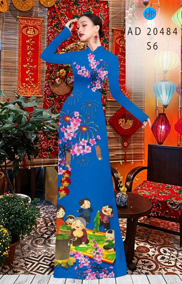 Vải Áo Dài Đón Tết kiểu mới AD 20484 44 Vải Áo Dài Đón Tết kiểu mới AD 20484