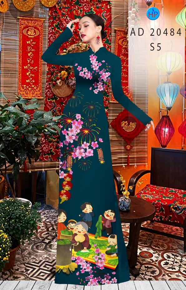 Vải Áo Dài Đón Tết kiểu mới AD 20484 46 Vải Áo Dài Đón Tết kiểu mới AD 20484