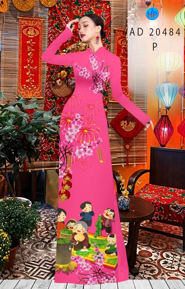 Vải Áo Dài Đón Tết kiểu mới AD 20484 42 Vải Áo Dài Đón Tết kiểu mới AD 20484