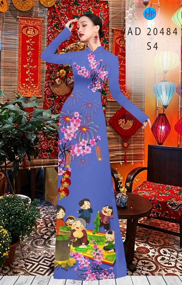 Vải Áo Dài Đón Tết kiểu mới AD 20484 49 Vải Áo Dài Đón Tết kiểu mới AD 20484
