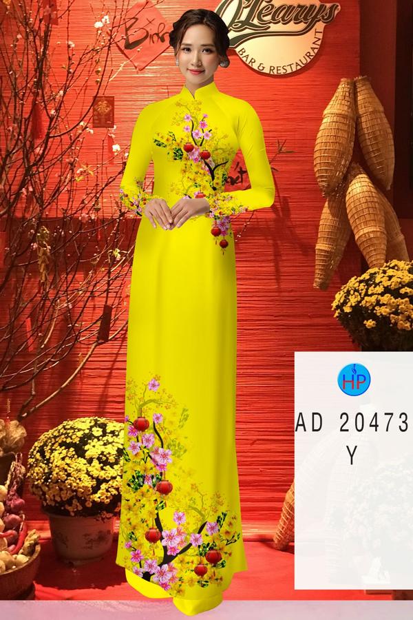 Vải Áo Dài Hoa Mai Đón Tết thiết kế 2020 AD 20473 52 Vải Áo Dài Hoa Mai Đón Tết thiết kế 2020 AD 20473