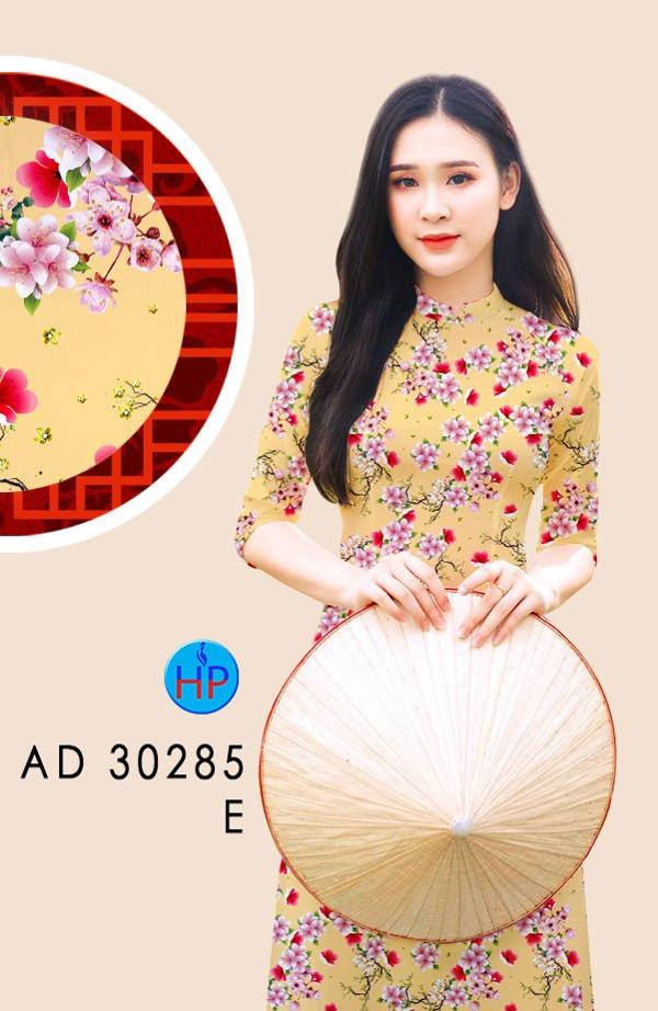 Vải Áo Dài Hoa Đào Đều kiểu mới AD 30285