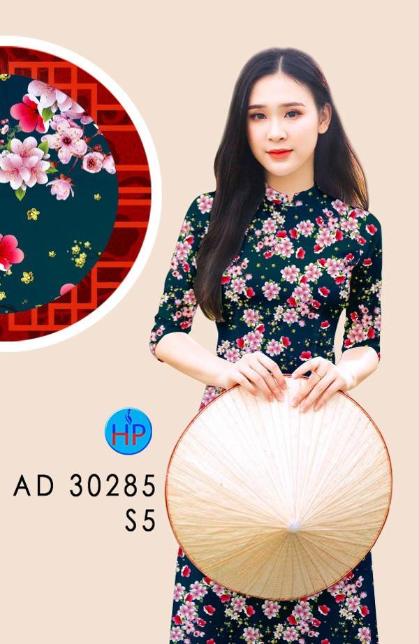 Vải Áo Dài Hoa Đào Đều kiểu mới AD 30285