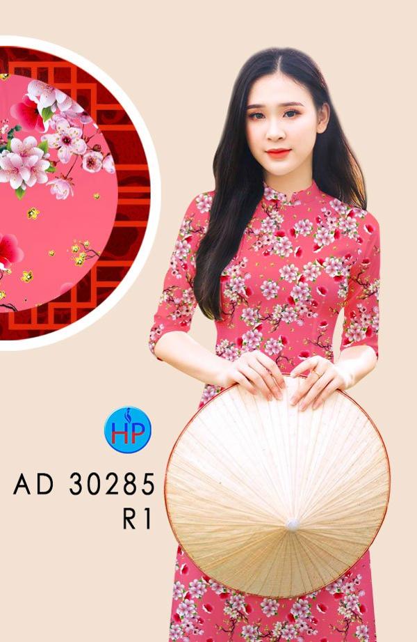 Vải Áo Dài Hoa Đào Đều kiểu mới AD 30285