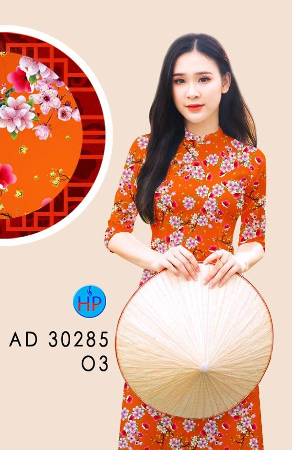 Vải Áo Dài Hoa Đào Đều kiểu mới AD 30285
