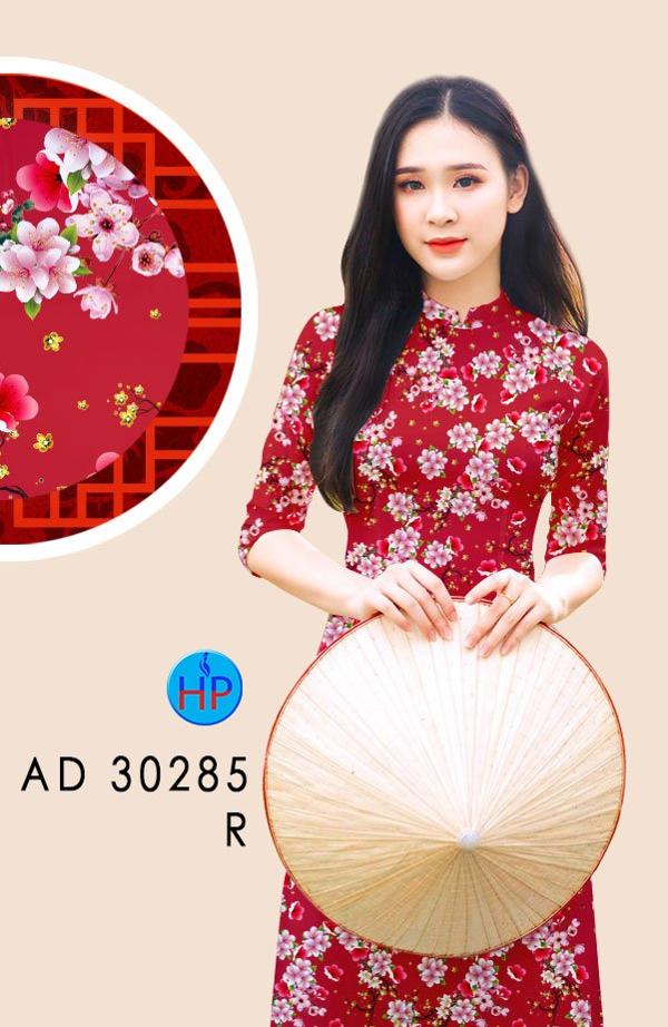 Vải Áo Dài Hoa Đào Đều kiểu mới AD 30285