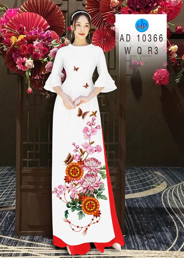 Vải Áo Dài Hoa Cúc mới ra AD 10366 40 Vải Áo Dài Hoa Cúc mới ra AD 10366