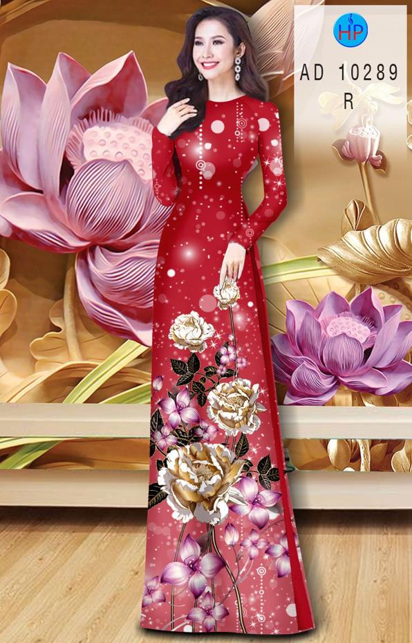 Vải Áo Dài Hoa In 3D kiểu mới AD 10289 40 Vải Áo Dài Hoa In 3D kiểu mới AD 10289
