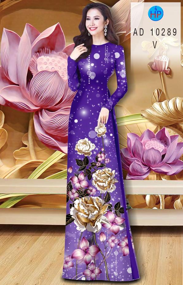 Vải Áo Dài Hoa In 3D kiểu mới AD 10289 39 Vải Áo Dài Hoa In 3D kiểu mới AD 10289