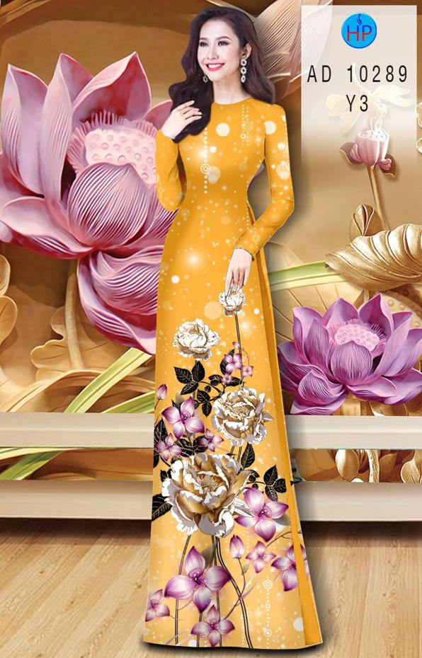 Vải Áo Dài Hoa In 3D kiểu mới AD 10289 38 Vải Áo Dài Hoa In 3D kiểu mới AD 10289