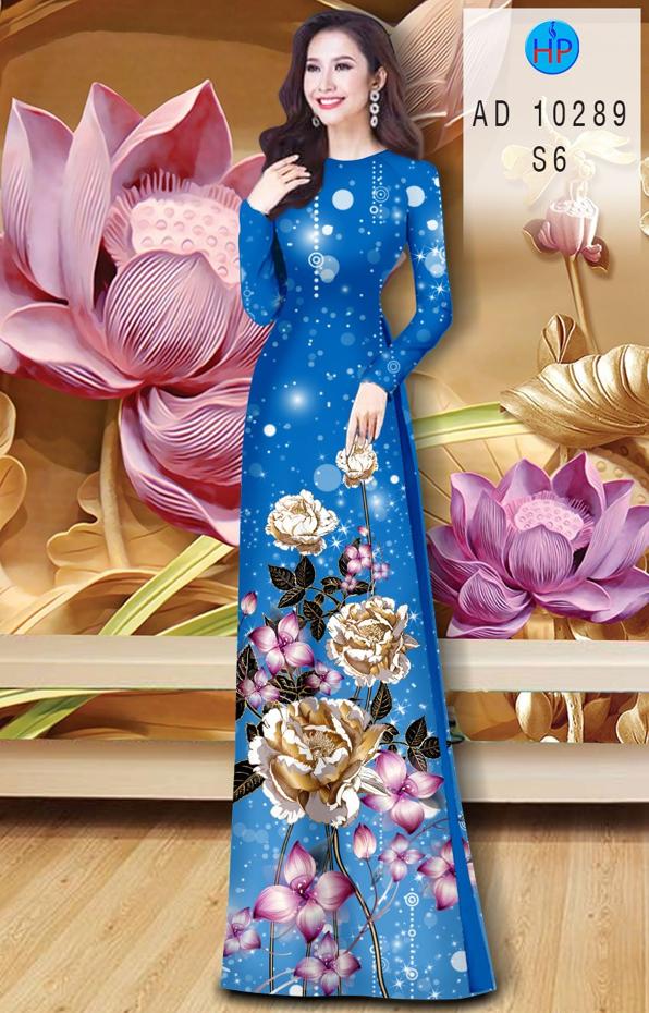 Vải Áo Dài Hoa In 3D kiểu mới AD 10289 43 Vải Áo Dài Hoa In 3D kiểu mới AD 10289