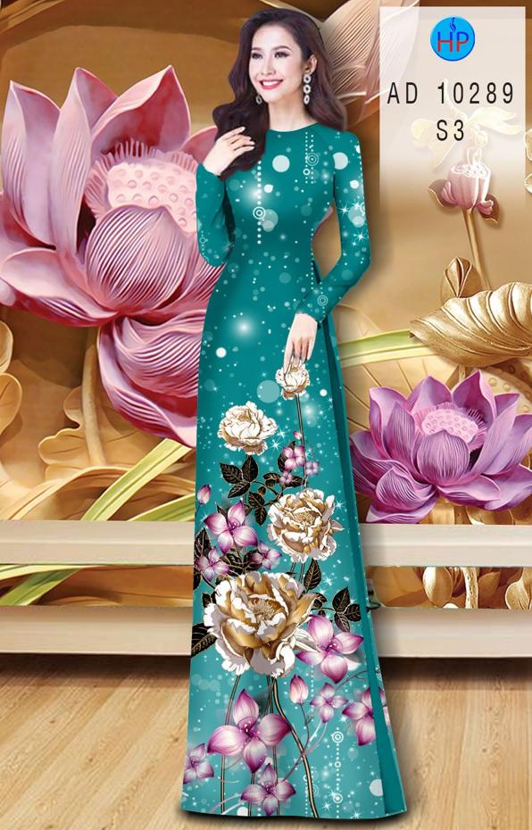 Vải Áo Dài Hoa In 3D kiểu mới AD 10289 42 Vải Áo Dài Hoa In 3D kiểu mới AD 10289