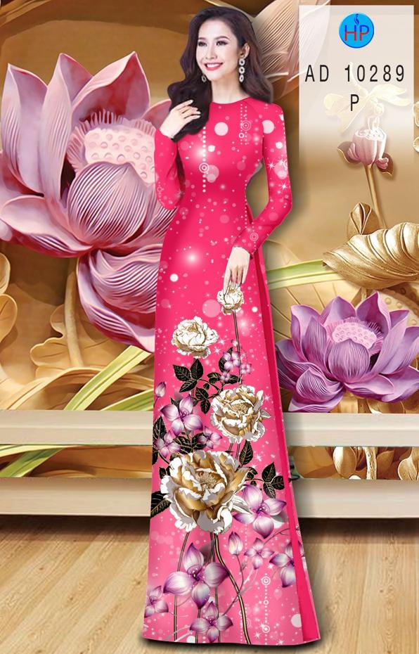 Vải Áo Dài Hoa In 3D kiểu mới AD 10289 46 Vải Áo Dài Hoa In 3D kiểu mới AD 10289