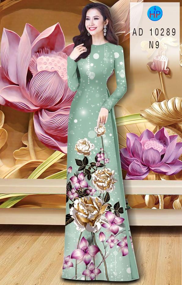 Vải Áo Dài Hoa In 3D kiểu mới AD 10289 48 Vải Áo Dài Hoa In 3D kiểu mới AD 10289