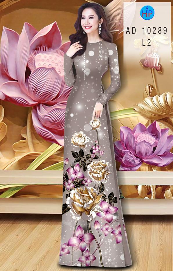 Vải Áo Dài Hoa In 3D kiểu mới AD 10289 47 Vải Áo Dài Hoa In 3D kiểu mới AD 10289
