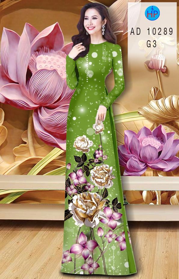 Vải Áo Dài Hoa In 3D kiểu mới AD 10289 49 Vải Áo Dài Hoa In 3D kiểu mới AD 10289